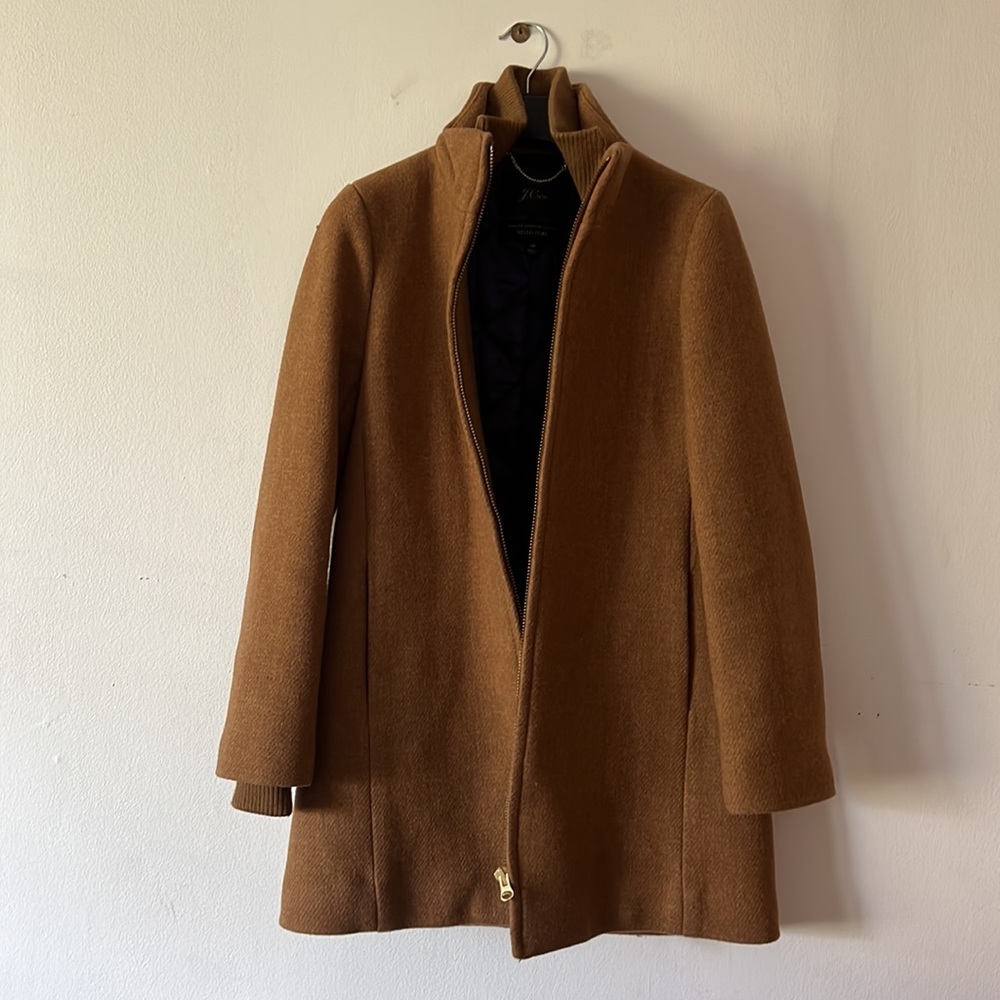 J.Crew Cocoon Wool Coat In Tan Camel Color - image 4